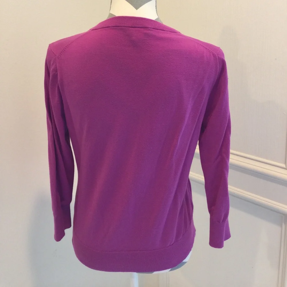 J.Crew Women's Pink Classic Button Cardigan Sweater Size Large Fits Like S/M
